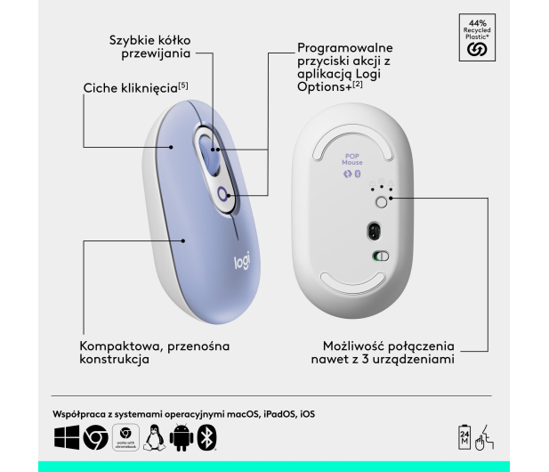 Logitech POP ICON Combo lilac - 1276190 - zdjęcie 12